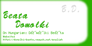 beata domolki business card